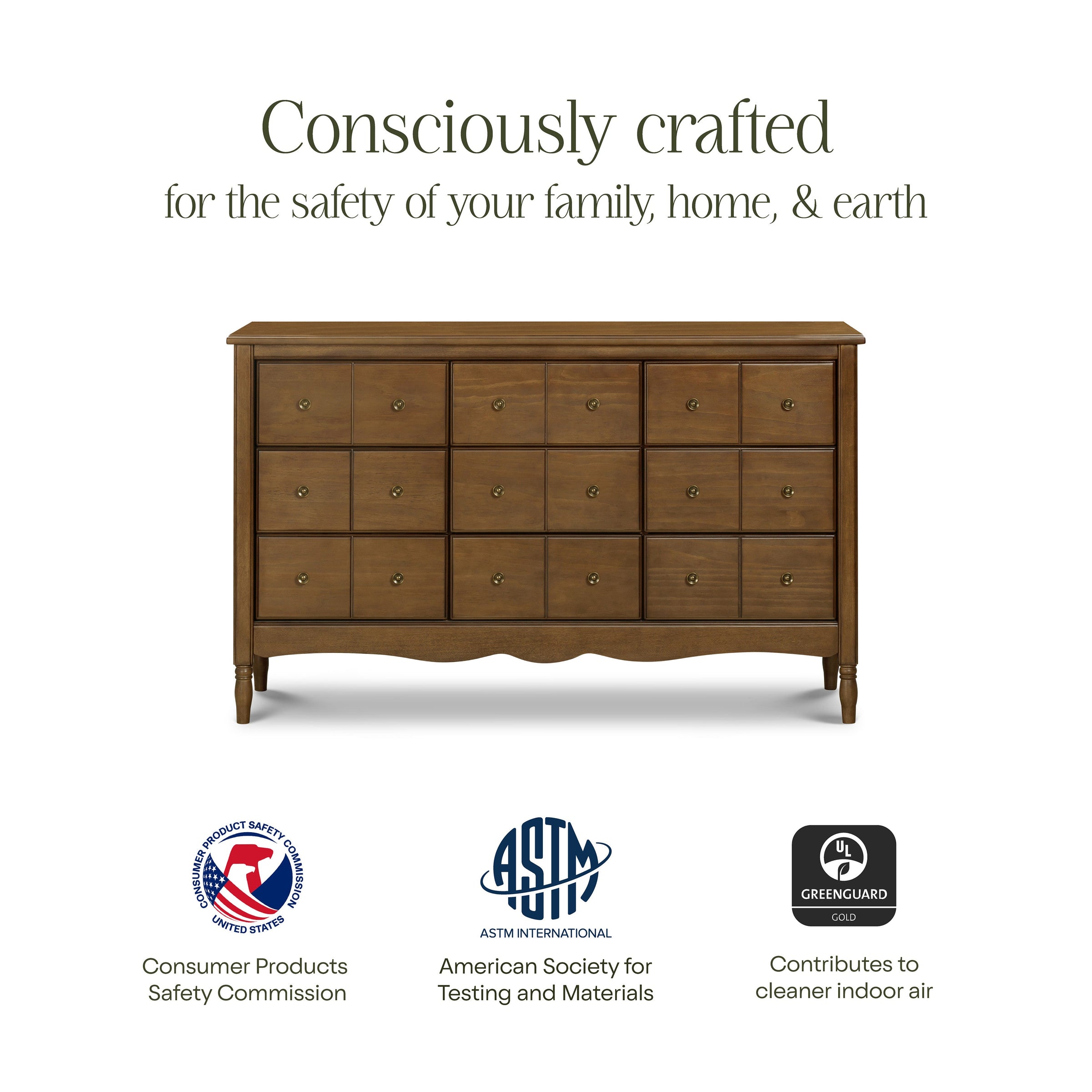 M7128NL,Liberty 9-Drawer Assembled Dresser in Natural Walnut