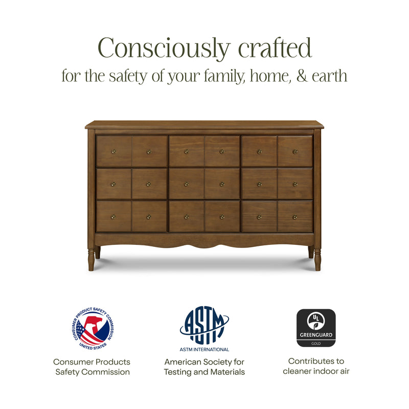 M7128NL,Liberty 9-Drawer Assembled Dresser in Natural Walnut