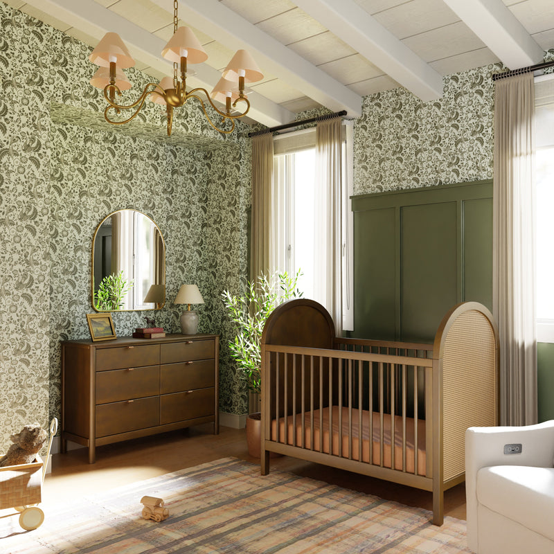 M25616NL,Bondi 6-Drawer Assembled Dresser in Natural Walnut