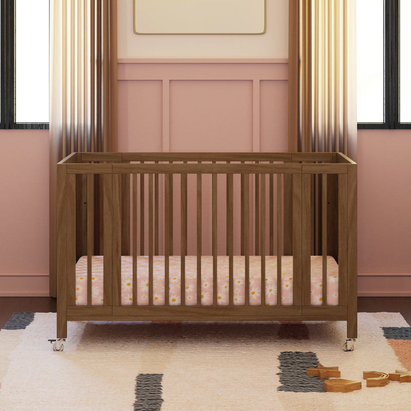 M30880NL,Rolli 9-in-1 Convertible All-Stages?? Crib w/ Bassinet & Toddler Bed Kits in Natural Walnut