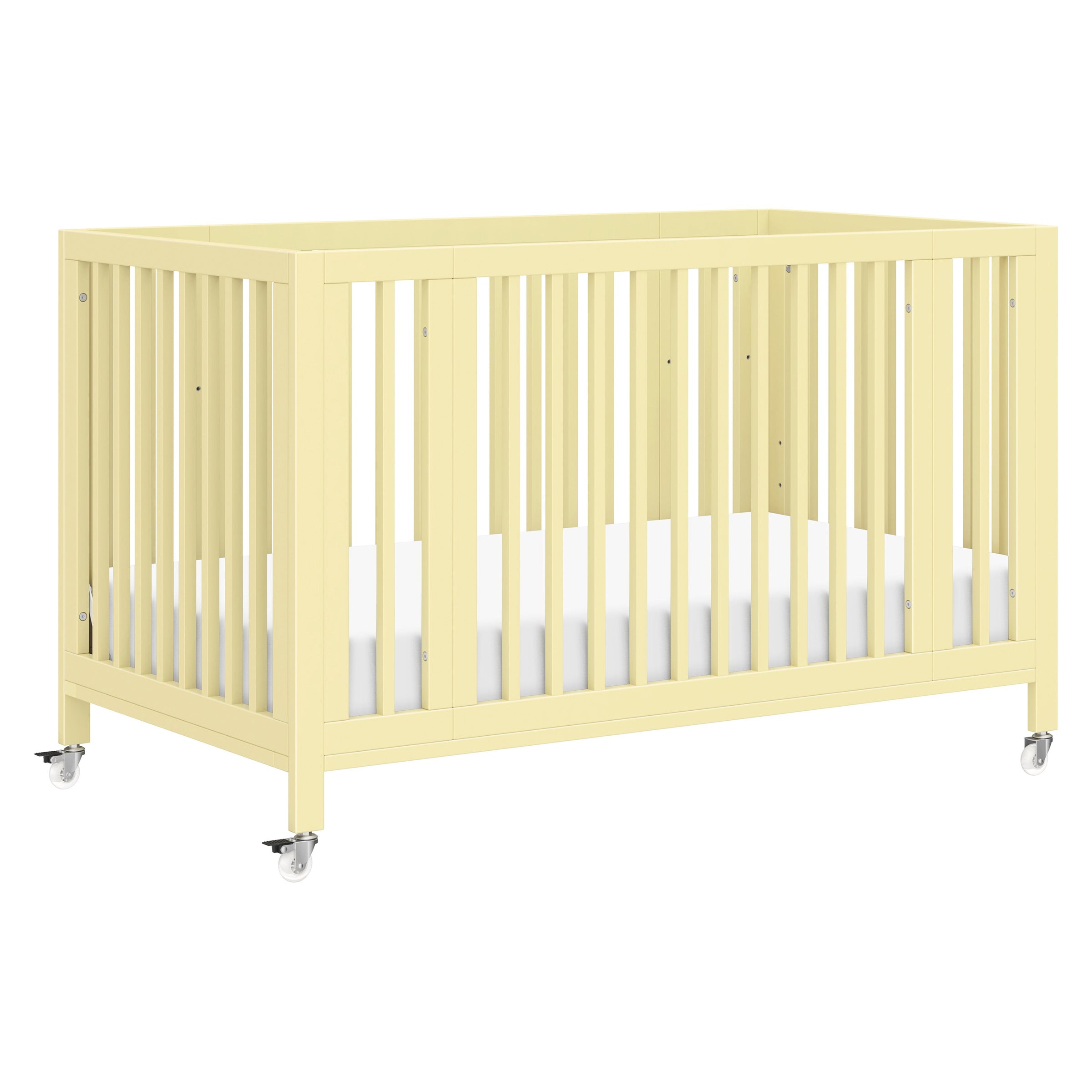 M30880PY,Rolli 9-in-1 Convertible All-Stages?? Crib w/ Bassinet & Toddler Bed Kits in Pale Yellow