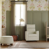 M30985MADF,Tuffet Storage Ottoman Mallow in Ash w/ Dark Wood Ball Feet