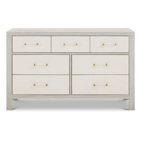 M24816WDFPEW,Eloise 7-Drawer Assembled Dresser in White Driftwood and Performance Pearl Eco-Weave