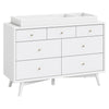 M15916W,Palma 7-Drawer Double Dresser  Assembled in White