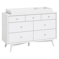 M15916W,Palma 7-Drawer Double Dresser  Assembled in White