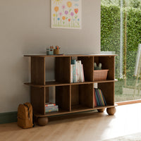 M31811NL,Crosby Open Bookcase in Natural Walnut