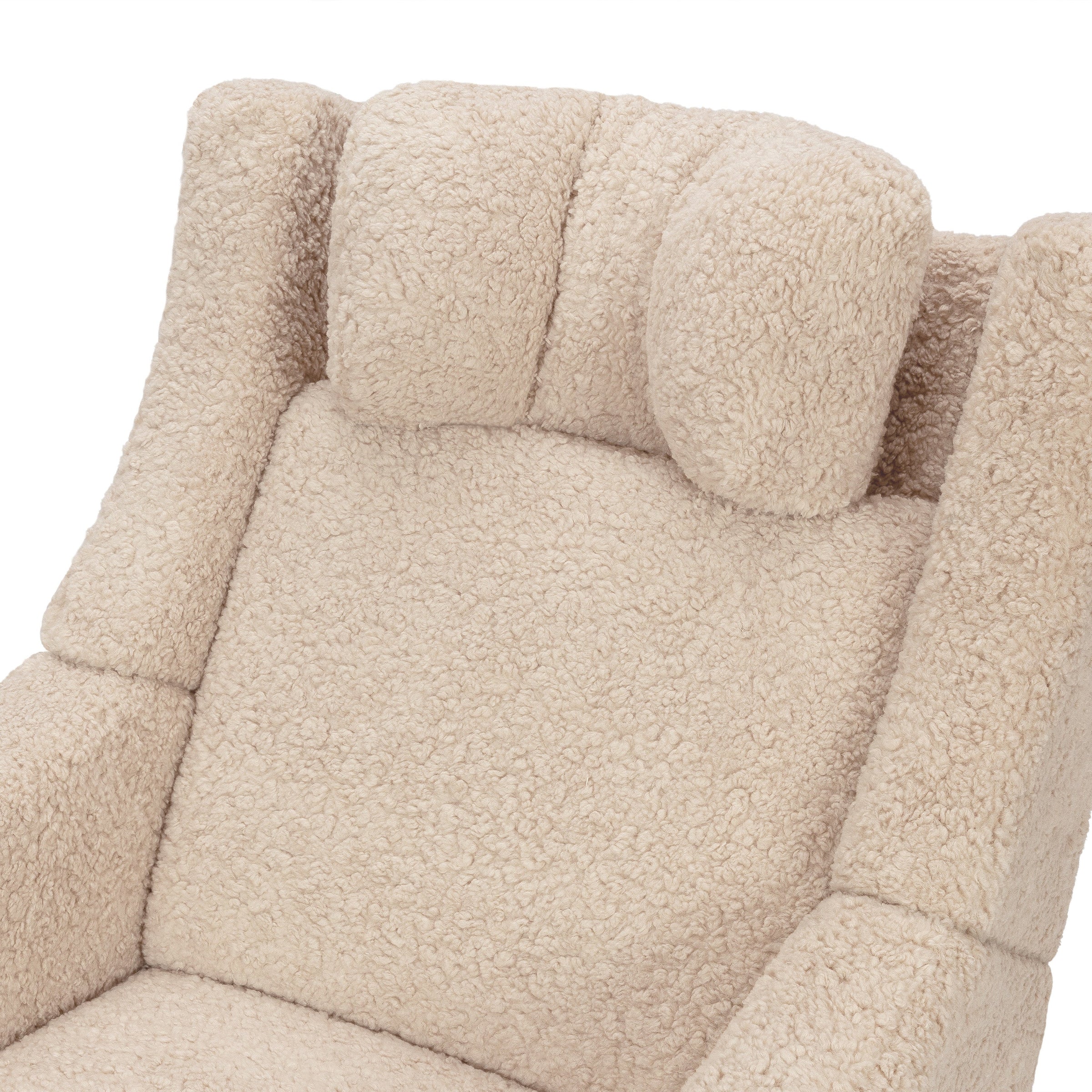 M11283CSG,Kiwi Deluxe Power Glider Recliner w/Heat&Massage in Chai Shearling