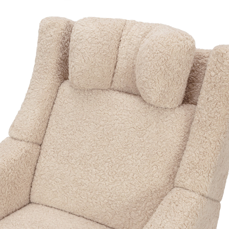 M11283CSG,Kiwi Deluxe Power Glider Recliner w/Heat&Massage in Chai Shearling