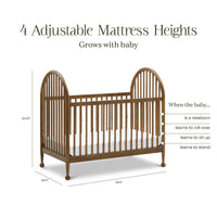 M31401NL,Alouette 3-in-1 Convertible Spindle Crib in Natural Walnut