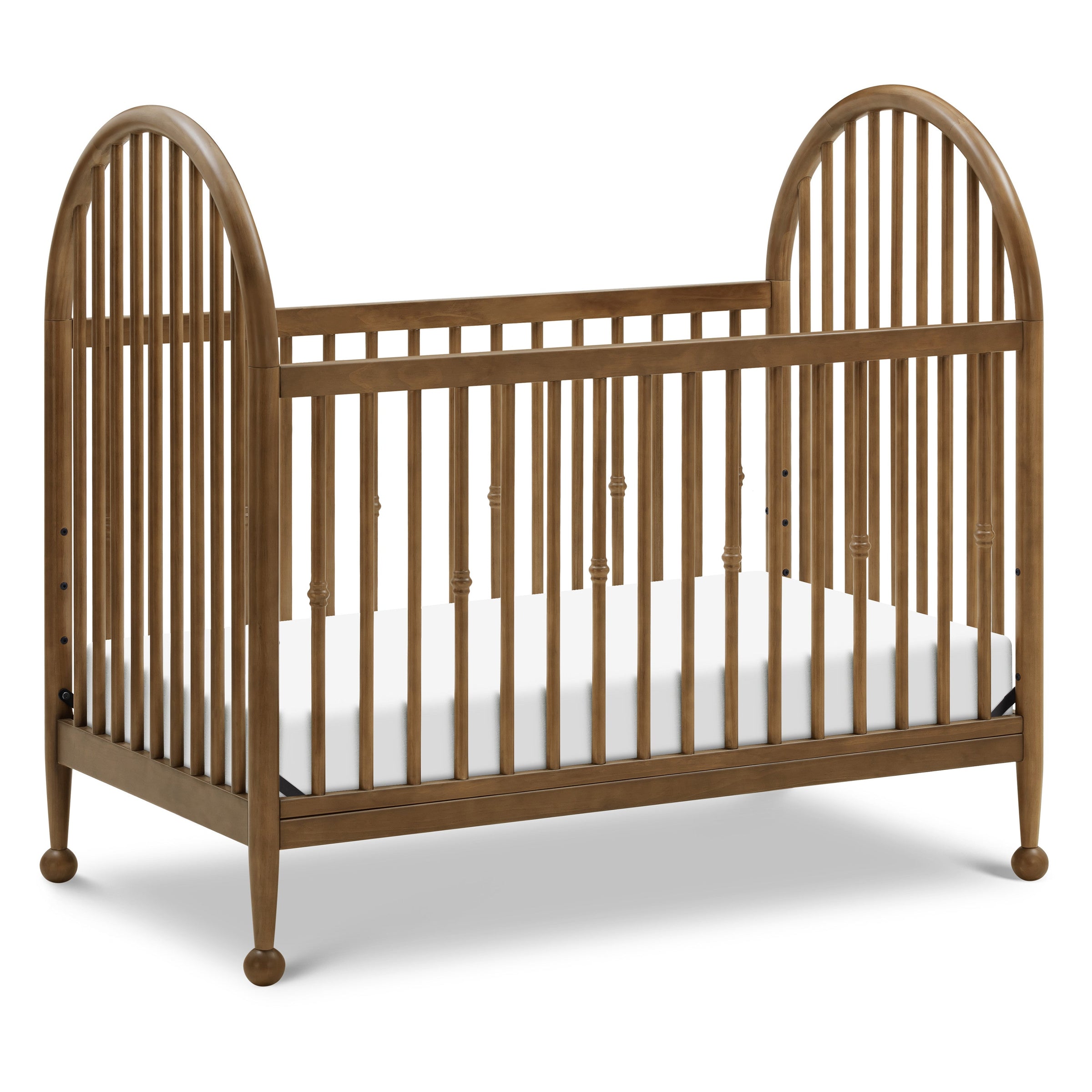 M31401NL,Alouette 3-in-1 Convertible Spindle Crib in Natural Walnut
