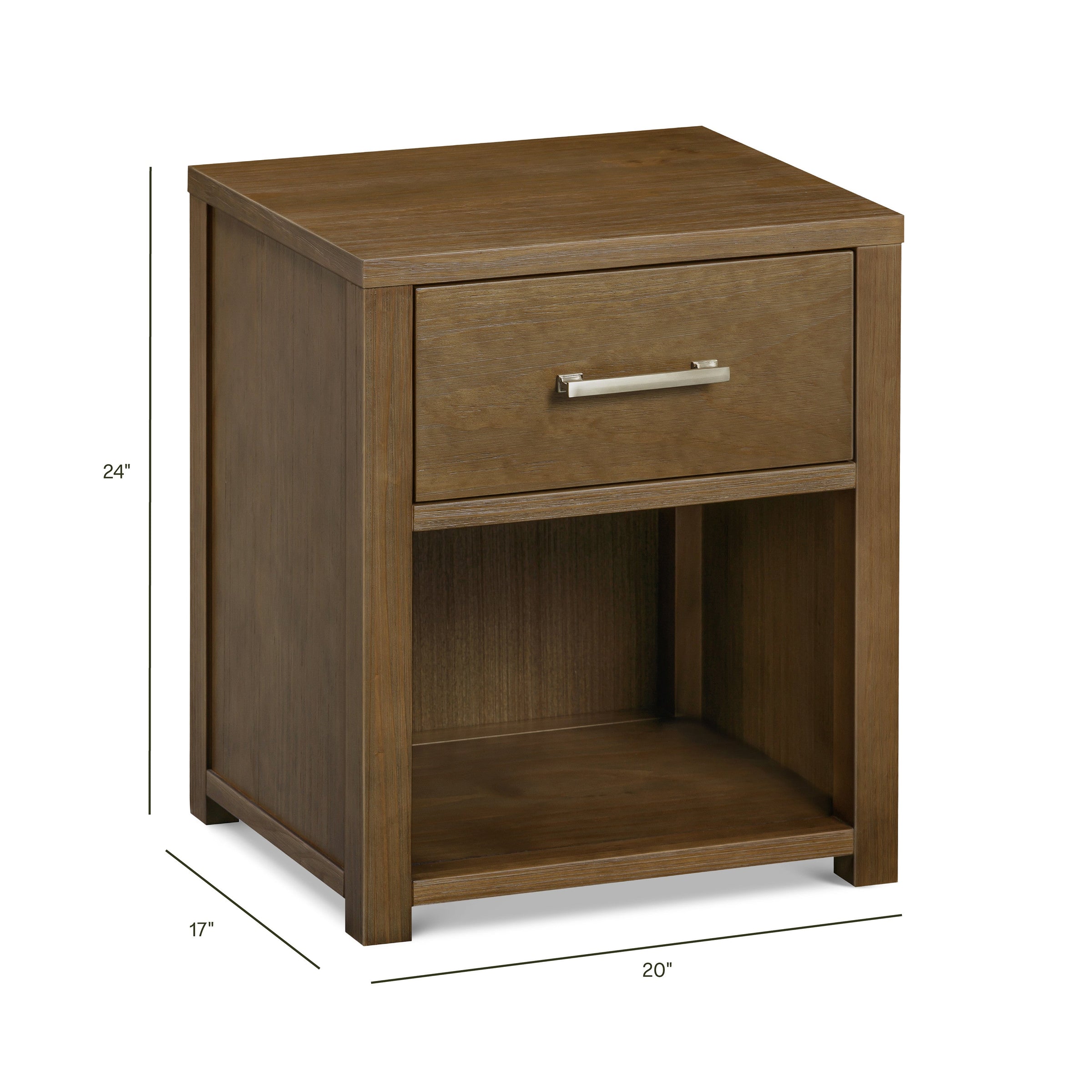 B26460LDF,Hemsted Nightstand  Assembled in Walnut Driftwood