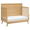 M15901HY,Palma Mid-Century 4-in-1 Convertible Crib w/ Toddler Bed Conversion in Honey