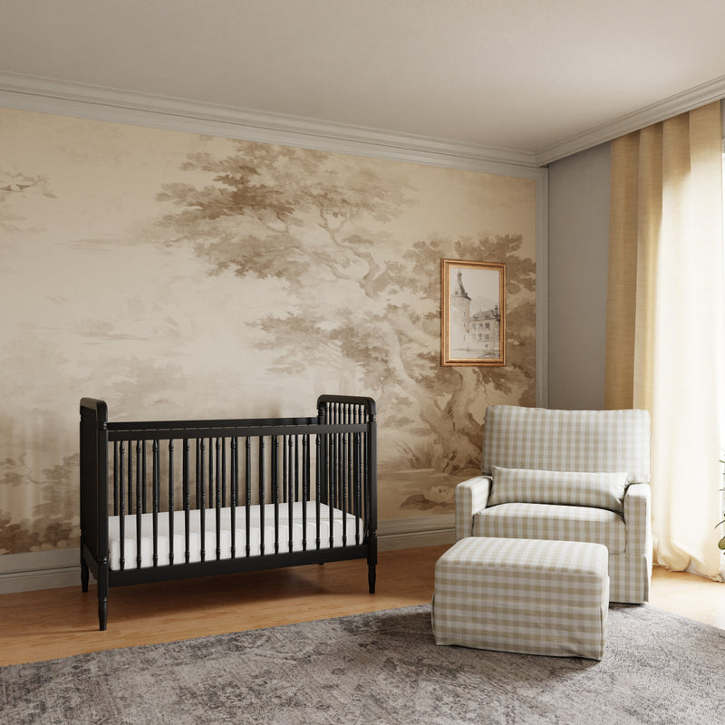 M21797TGH,Crawford Chair and a Half Pillowback Swivel Glider in Tan Gingham