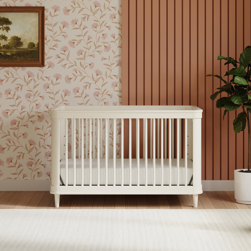 M23701RWHC,Marin with Cane 3-in-1 Convertible Crib in Warm White and Honey Cane