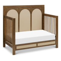 M24801NLPSEW,Eloise 4-in-1 Convertible Crib in Natural Walnut & Performance Sand Eco-Weave