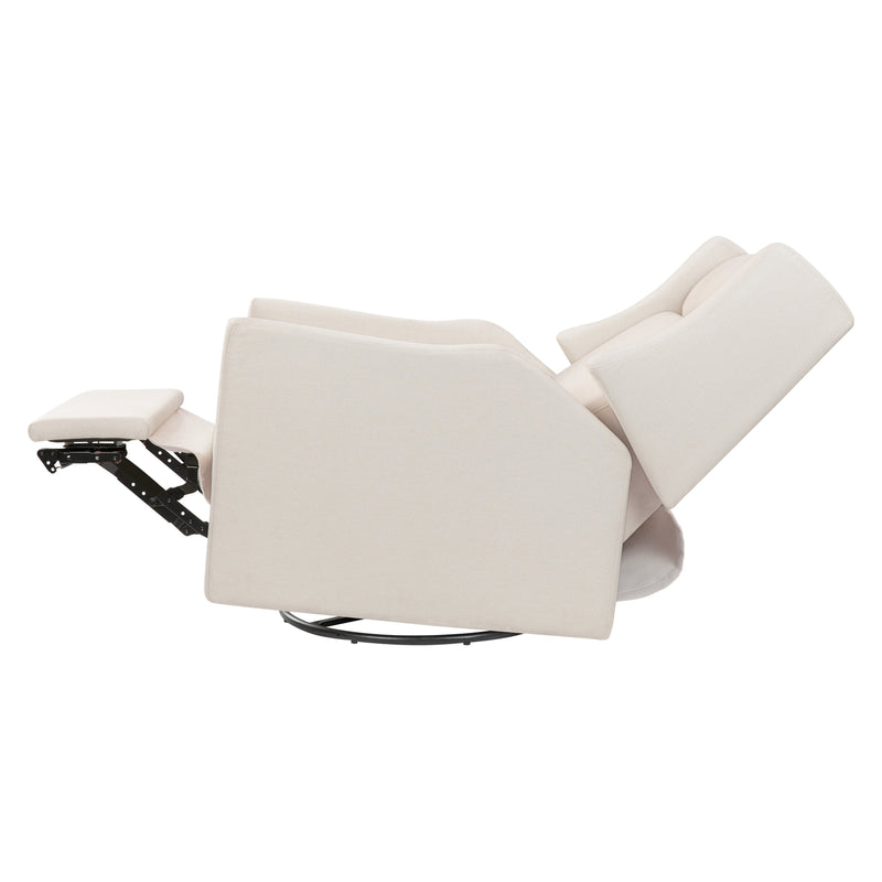 M11283PCMEW,Kiwi Deluxe Power Glider Recliner w/Heat&Massage in Performance Cream Eco-Weave