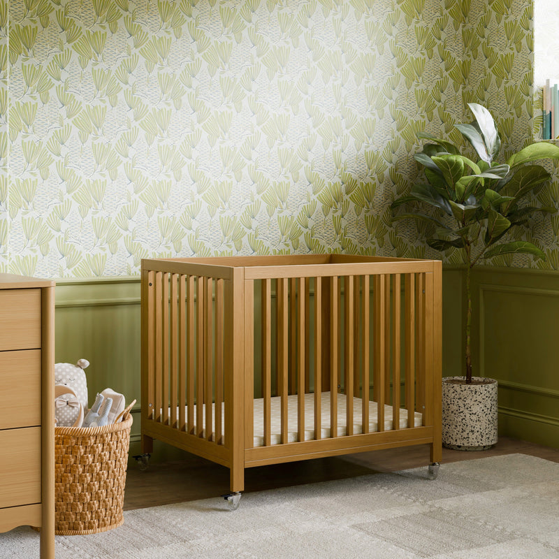 M30880HY,Rolli 9-in-1 Convertible All-Stages?? Crib w/ Bassinet & Toddler Bed Kits in Honey