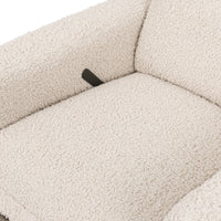 M20977AT,Cali Flange Gliding Swivel Recliner in Almond Teddy Loop