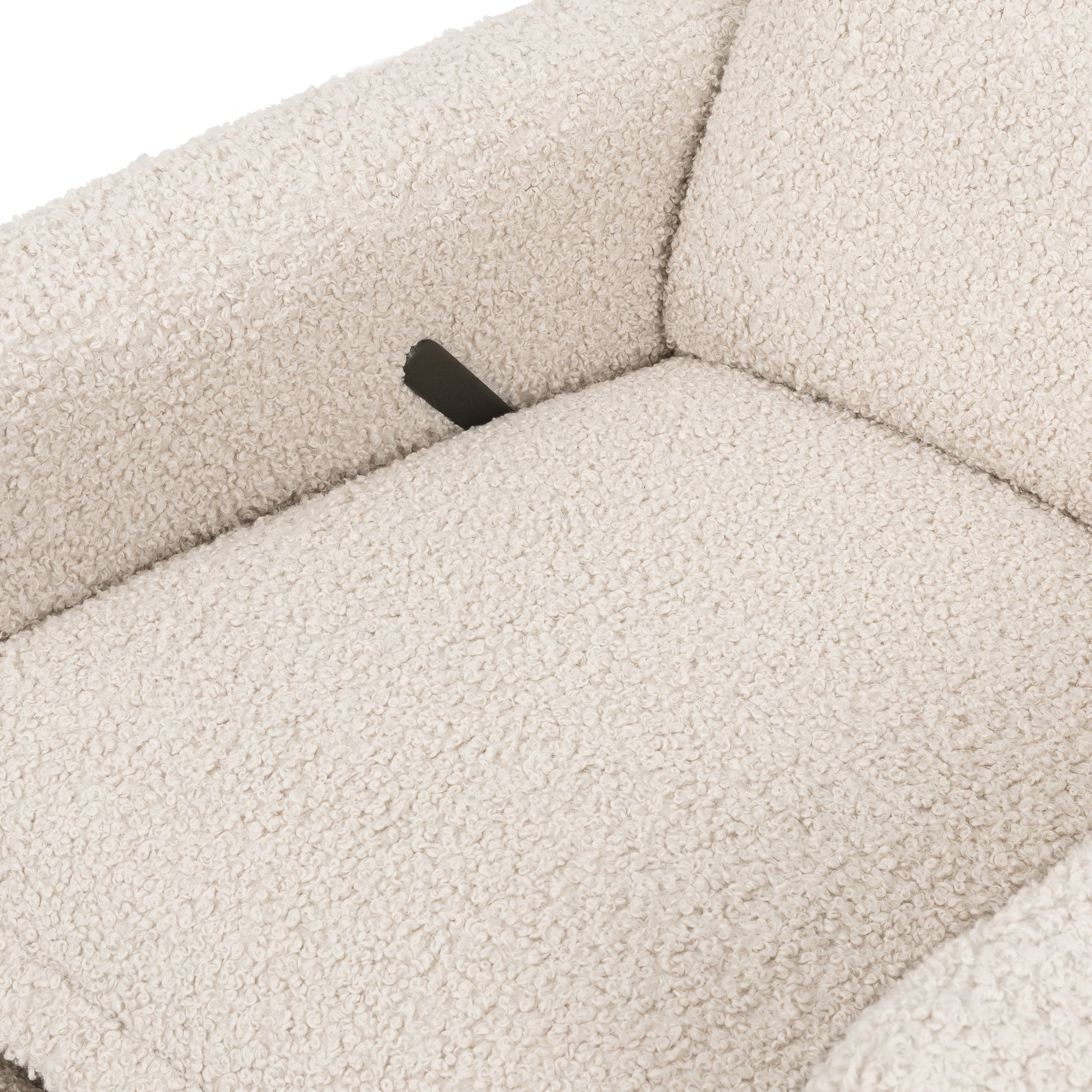 M20977AT,Cali Flange Gliding Swivel Recliner in Almond Teddy Loop