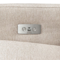 M23085PBEW,Sigi Glider Recliner w/ Electronic Control and USB in Performance Beach Eco-Weave