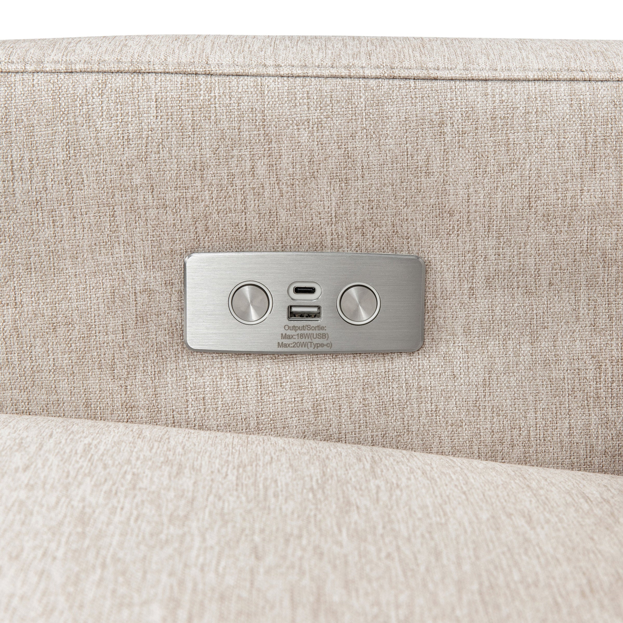 M23085PBEW,Sigi Glider Recliner w/ Electronic Control and USB in Performance Beach Eco-Weave