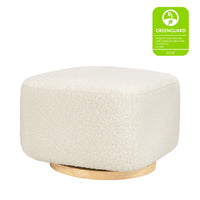 M26385CMSGLB,Kiwi Gliding Ottoman in Cream Shearling with Light Wood Base