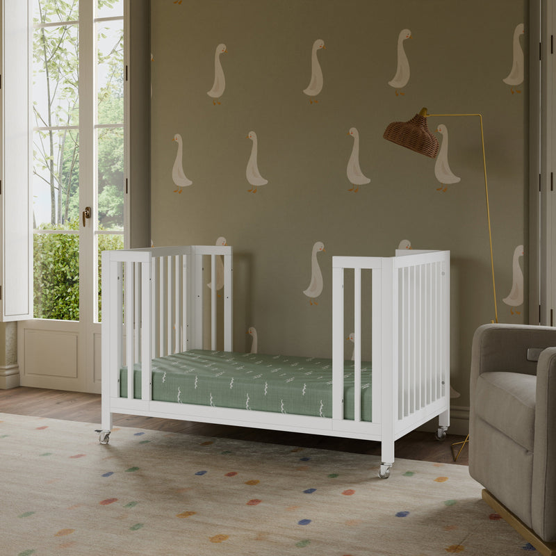 M30880W,Rolli 9-in-1 Convertible All-Stages?? Crib w/ Bassinet & Toddler Bed Kits in White