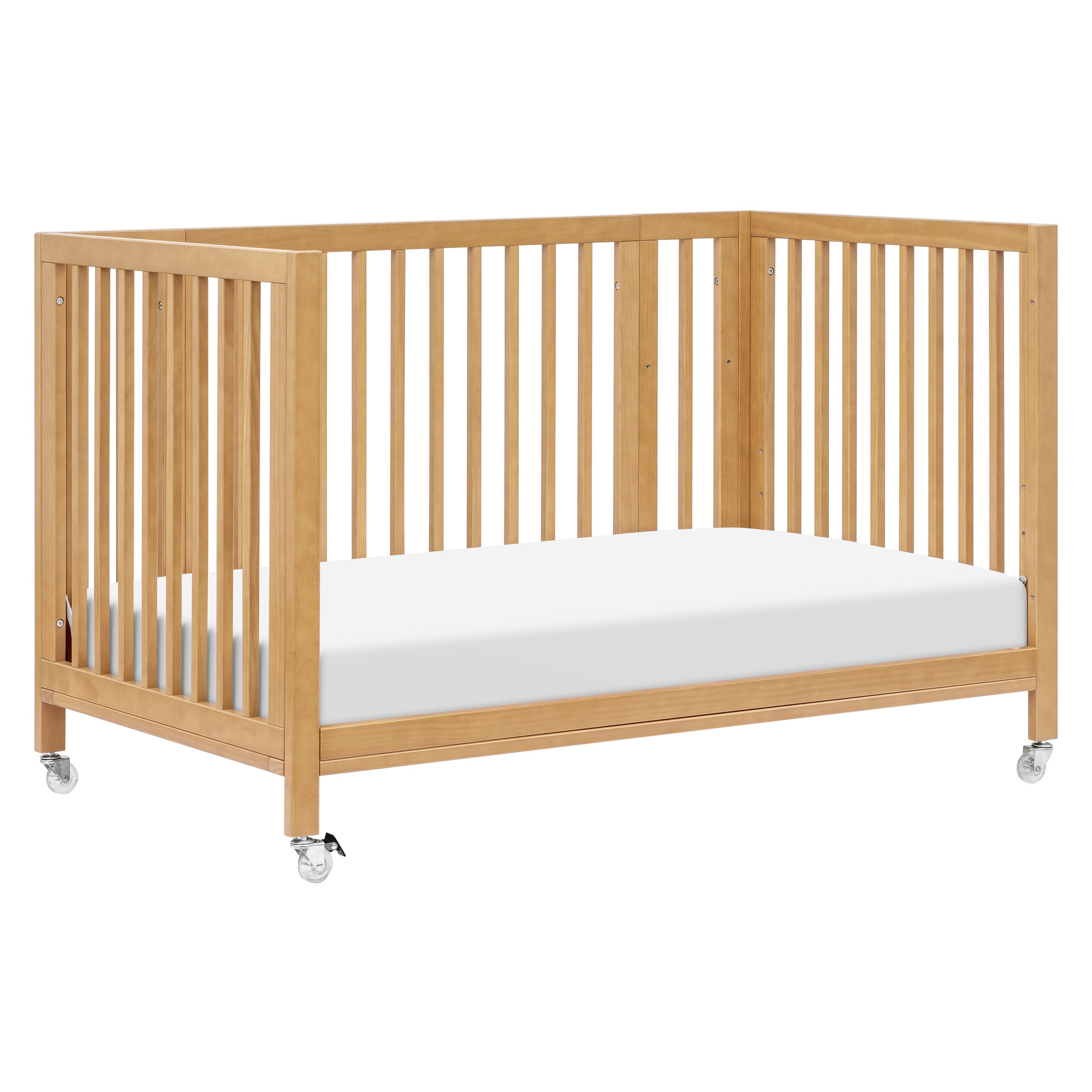 M30880HY,Rolli 9-in-1 Convertible All-Stages?? Crib w/ Bassinet & Toddler Bed Kits in Honey