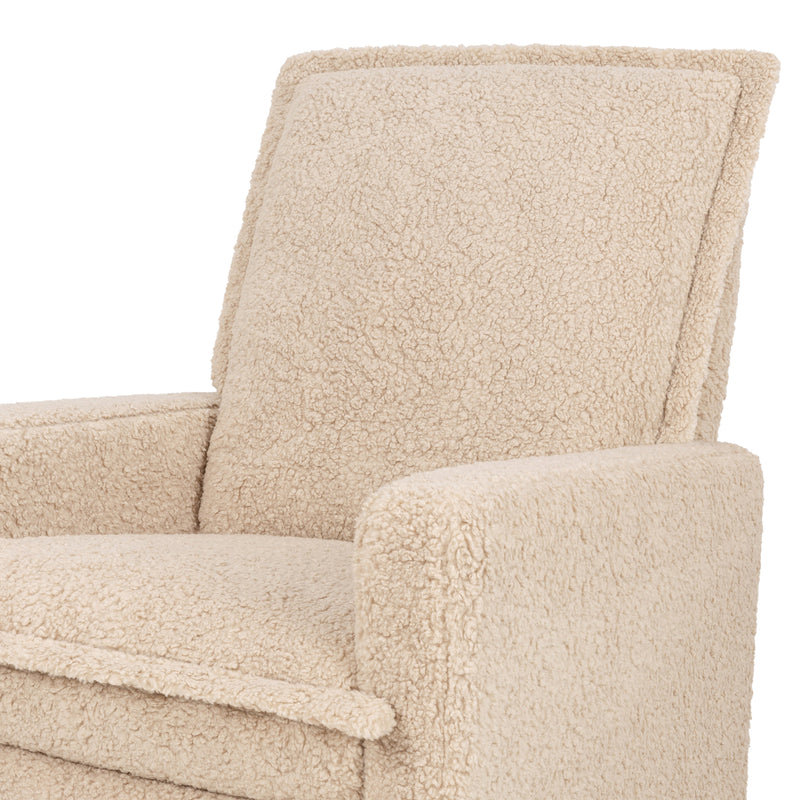 M20977CSG,Cali Flange Gliding Swivel Recliner in Chai Shearling