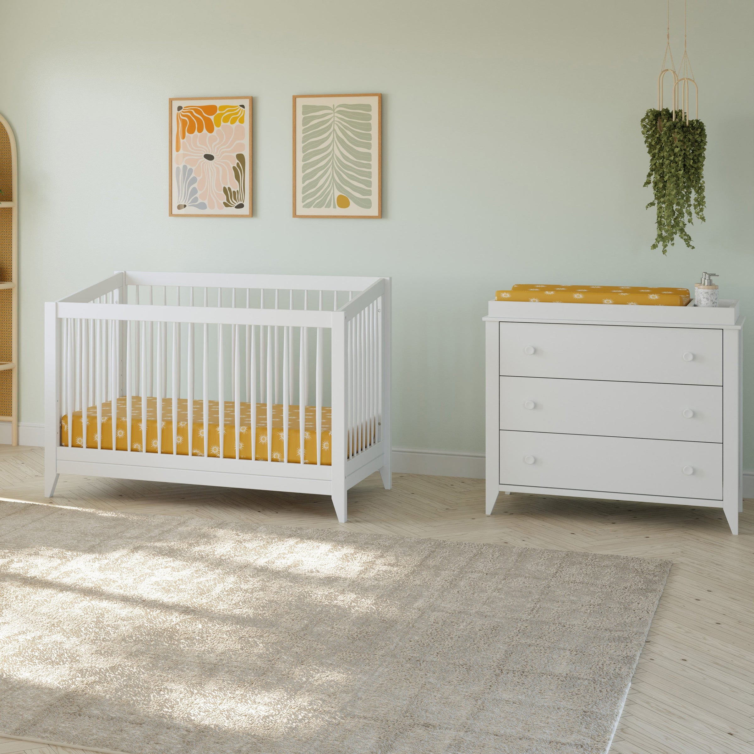 M10323W,Sprout 3-Drawer Changer Dresser in White Finish