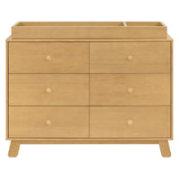 M32526HY,Hudson Modern 6-Drawer Assembled Double Dresser in Honey