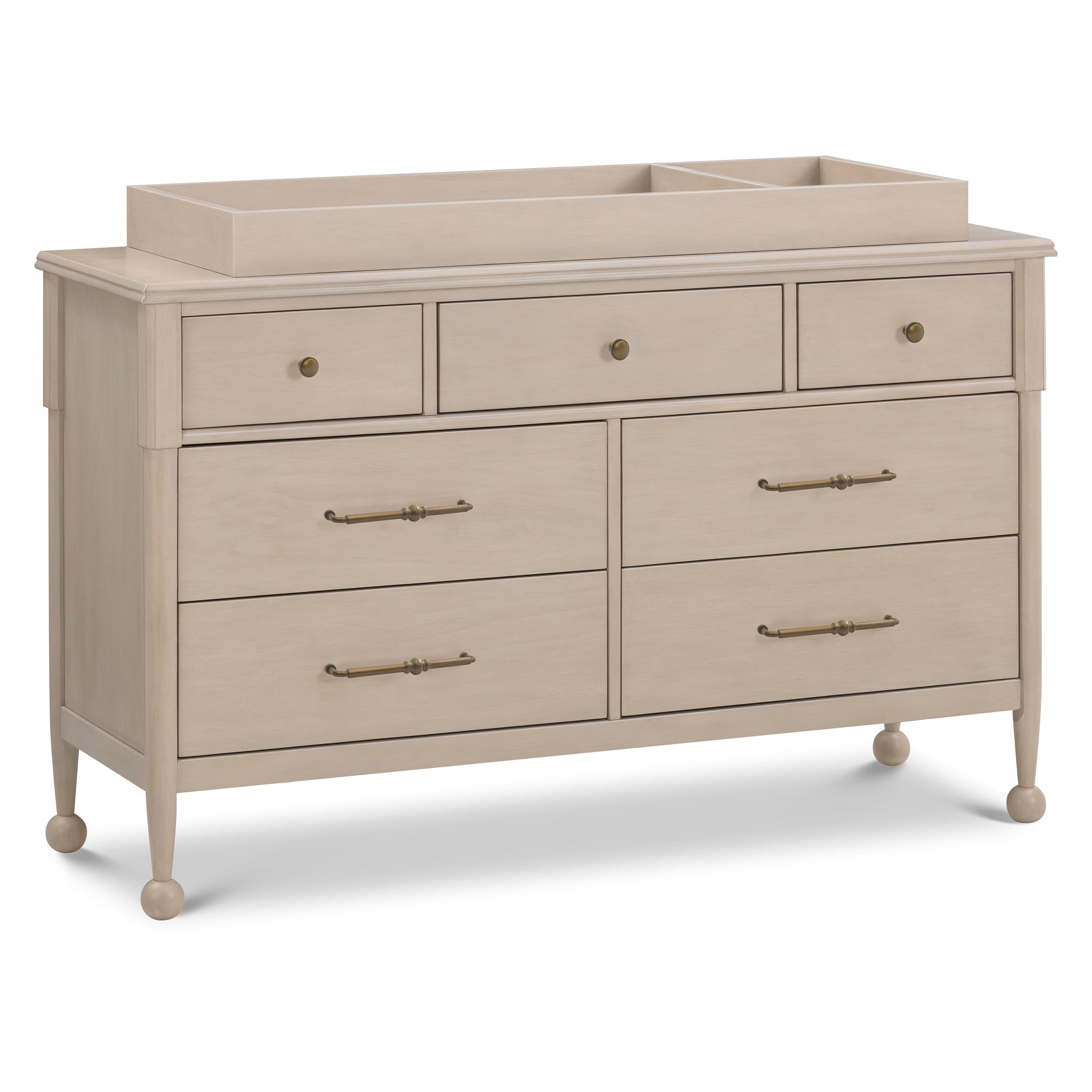M31416WP,Alouette 7-Drawer Assembled Dresser in Washed Pine