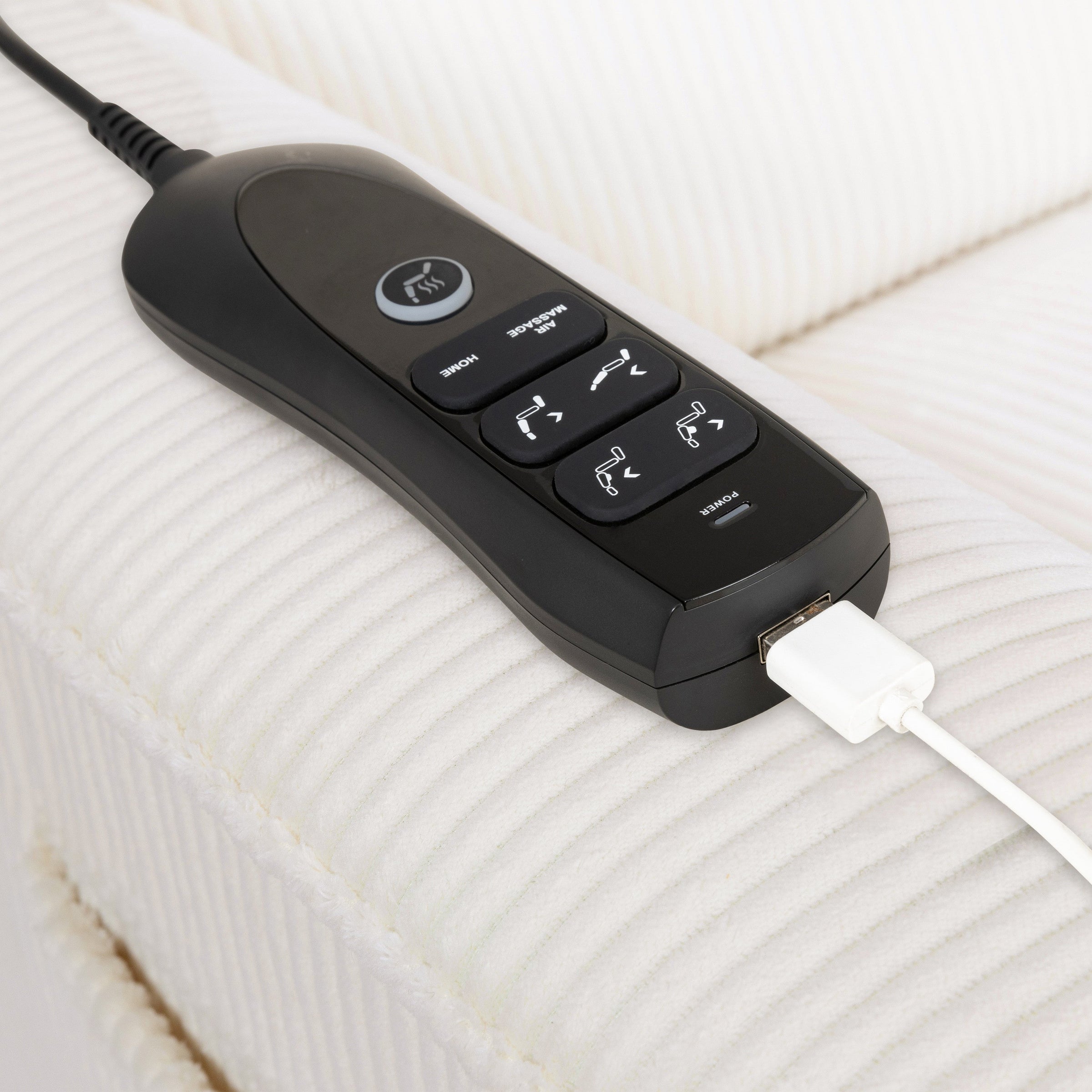 B17183YC,Willa Deluxe Power Glider Recliner w/Heat&Massage in Ivory Corduroy