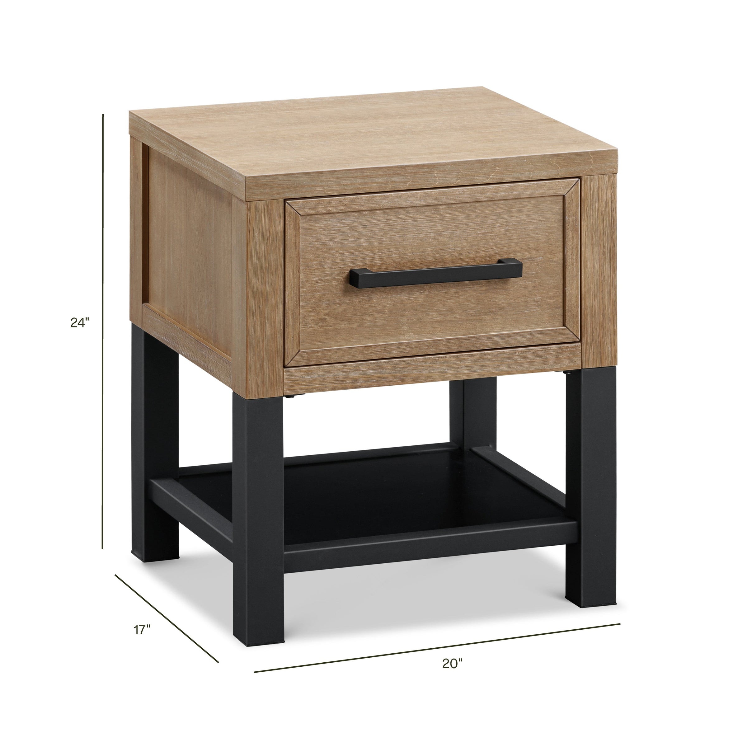 B25860DF,Newbern Nightstand  Assembled in Driftwood