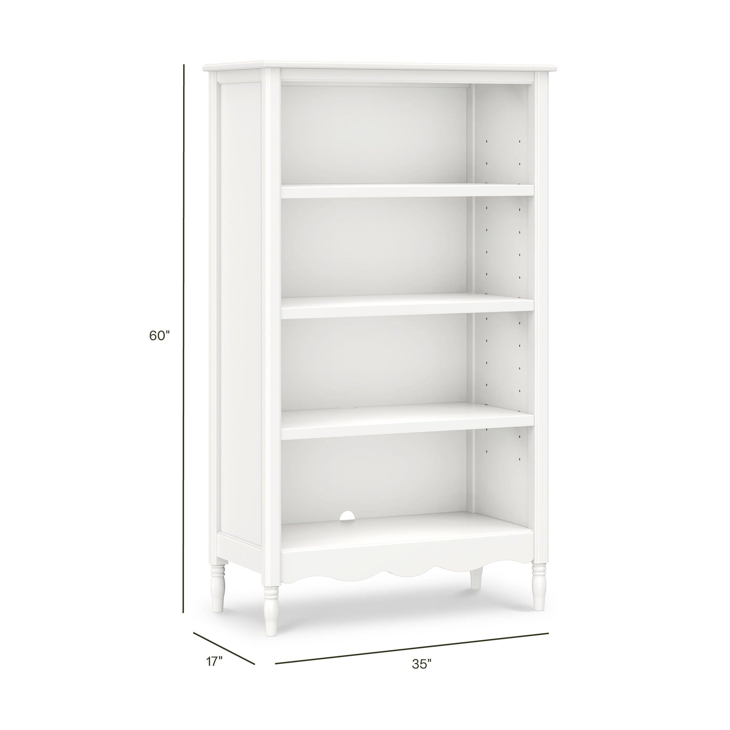 M7114RW,Liberty Assembled Bookcase in Warm White