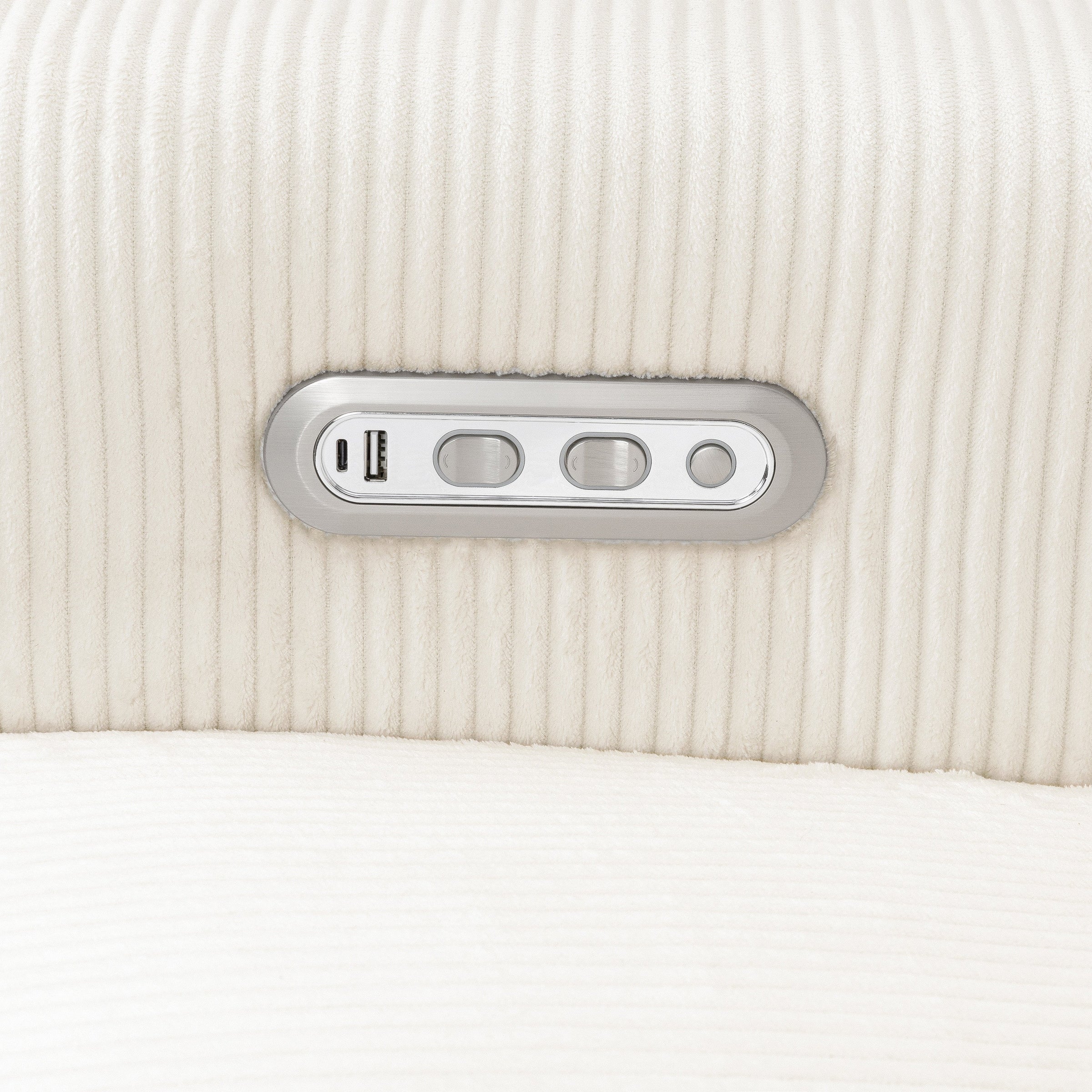 B17186YC,Willa Plus Power Glider Recliner w/ Power Headrest in Ivory Corduroy