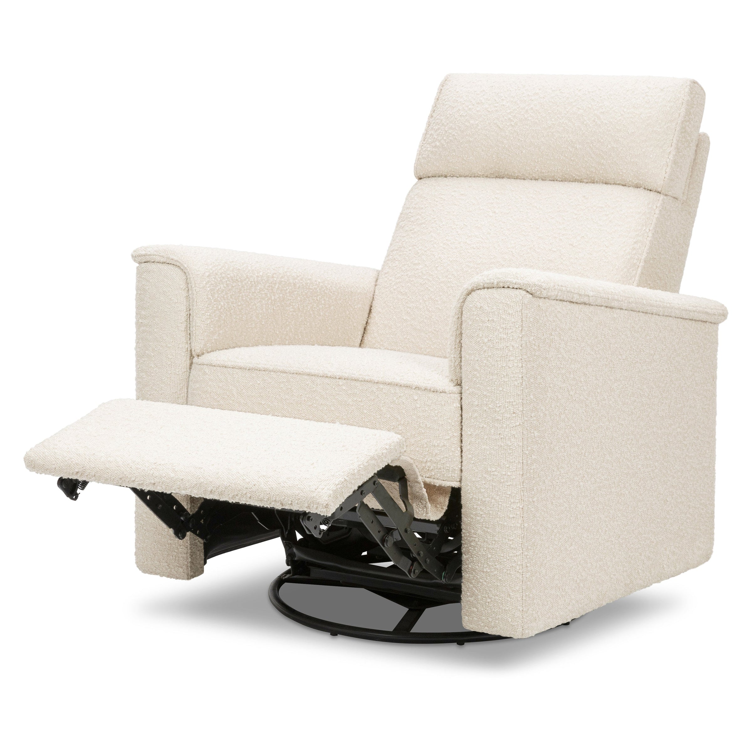 M17183PWB,Willa Deluxe Power Glider Recliner w/Heat&Massage in Performance Ivory Boucle