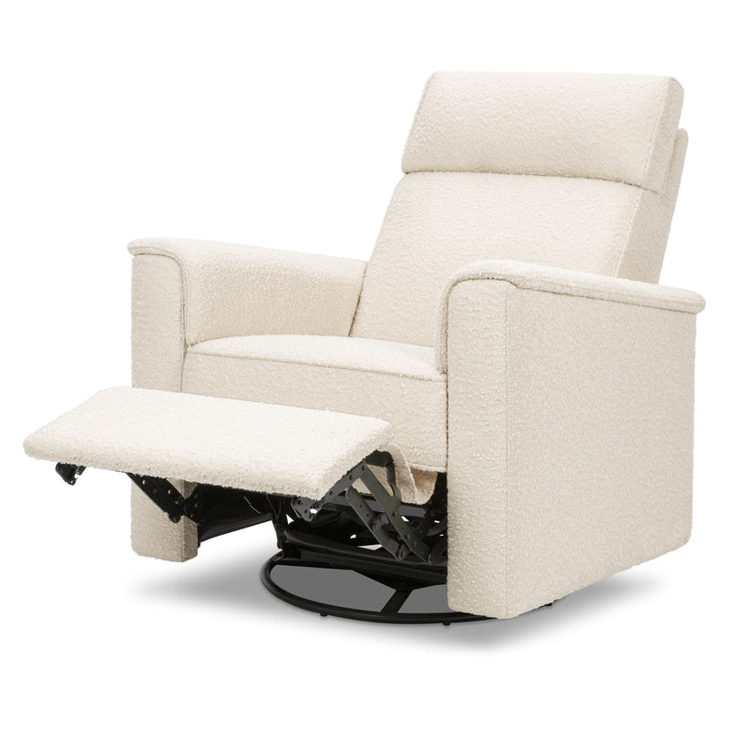 M17183PWB,Willa Deluxe Power Glider Recliner w/Heat&Massage in Performance Ivory Boucle