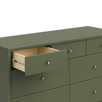 M15916OL,Palma 7-Drawer Double Dresser  Assembled in Olive