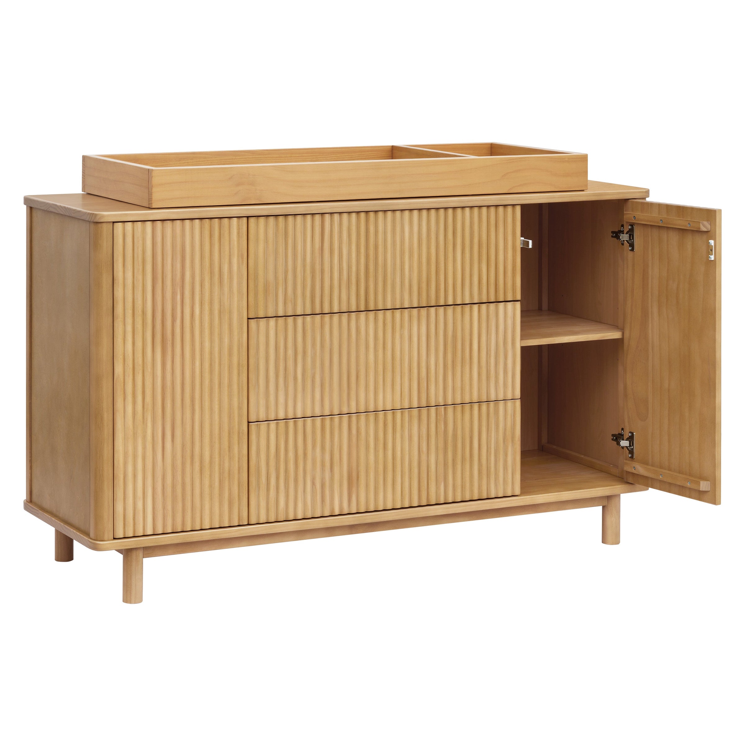 M29816HY,Pogo Tambour Assembled Dresser in Honey