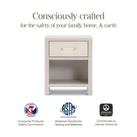 M24860WDFPEW,Eloise Nightstand  Assembled in White Driftwood and Performance Pearl Eco-Weave