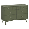 M15916OL,Palma 7-Drawer Double Dresser  Assembled in Olive