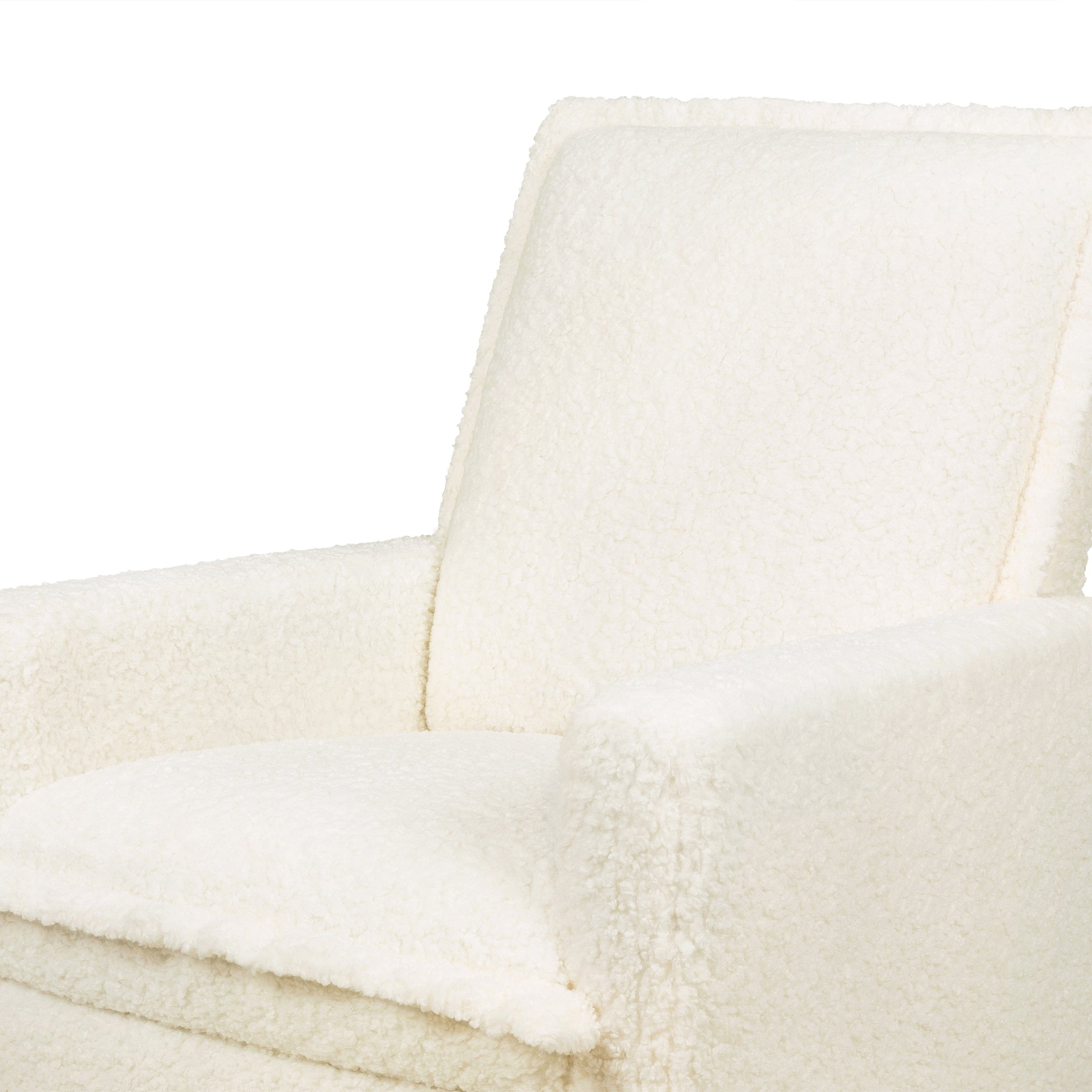 M20977CMSG,Cali Flange Gliding Swivel Recliner in Cream Shearling
