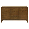 M25928NL,Bondi 9-Drawer Assembled Dresser in Natural Walnut
