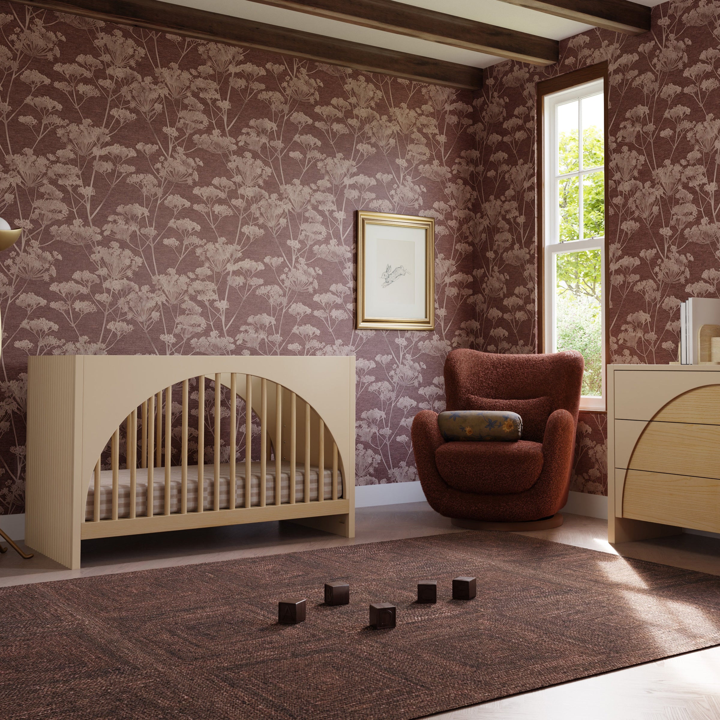 M30201TPESH,Moab 3-in-1 Convertible Crib in Taupe/Ash