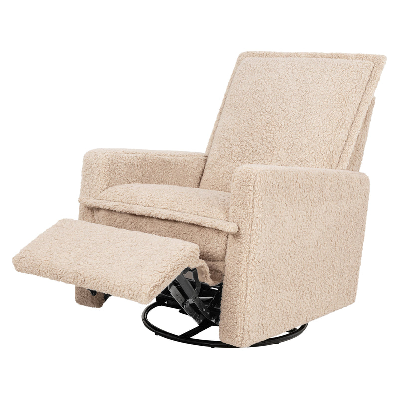 M20977CSG,Cali Flange Gliding Swivel Recliner in Chai Shearling