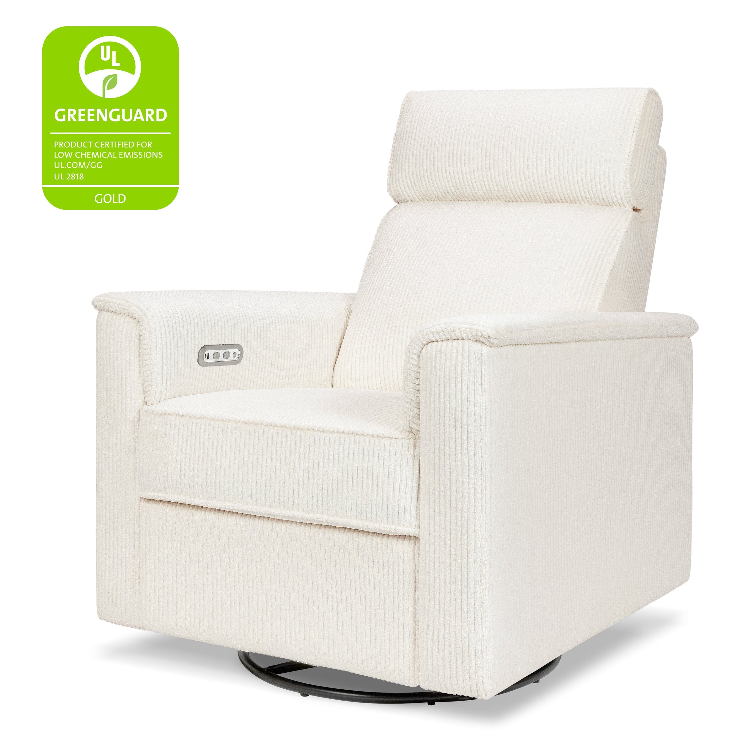 B17186YC,Willa Plus Power Glider Recliner w/ Power Headrest in Ivory Corduroy
