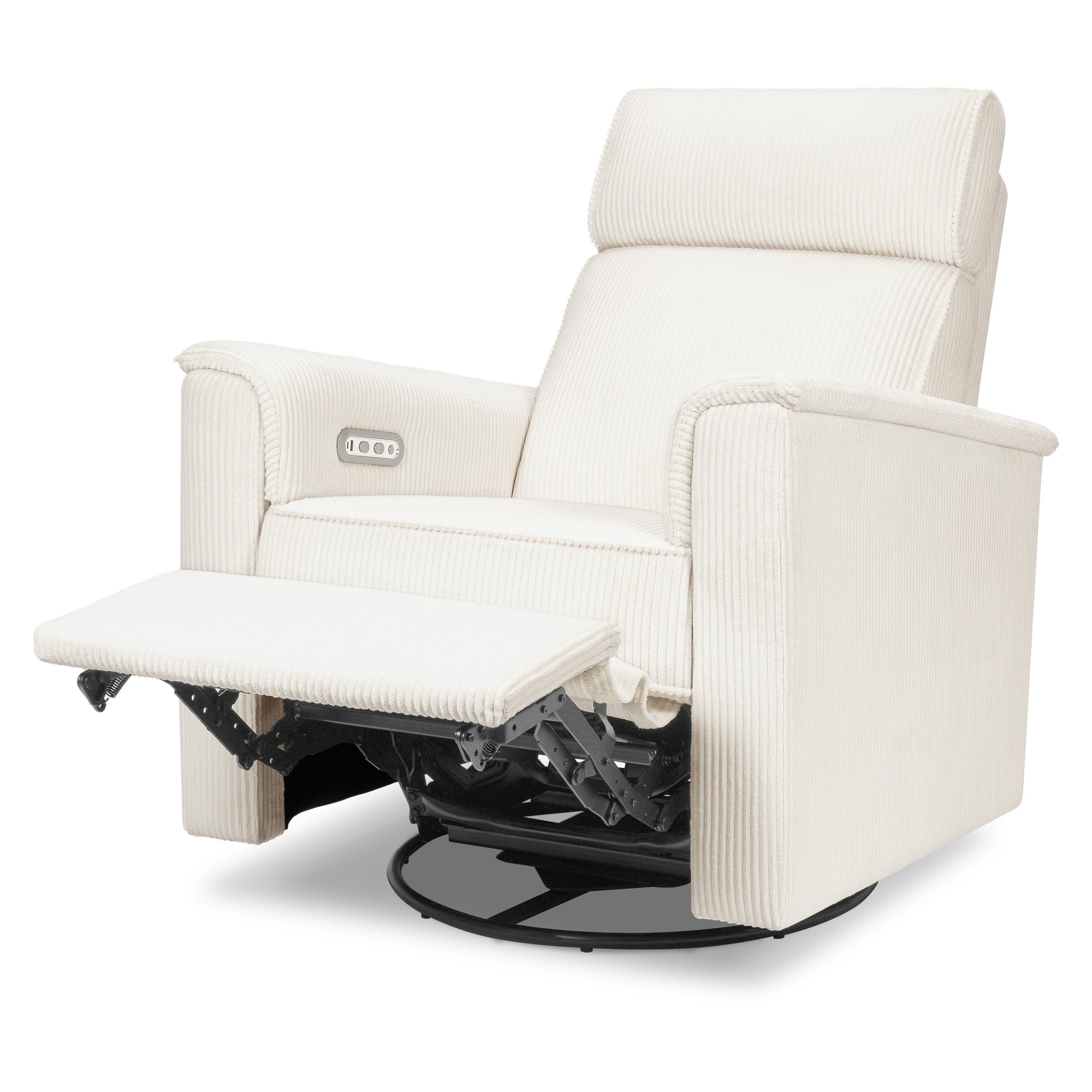 B17186YC,Willa Plus Power Glider Recliner w/ Power Headrest in Ivory Corduroy