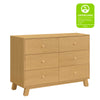 M32526HY,Hudson Modern 6-Drawer Assembled Double Dresser in Honey