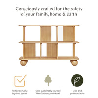 M31811HY,Crosby Open Bookcase in Honey